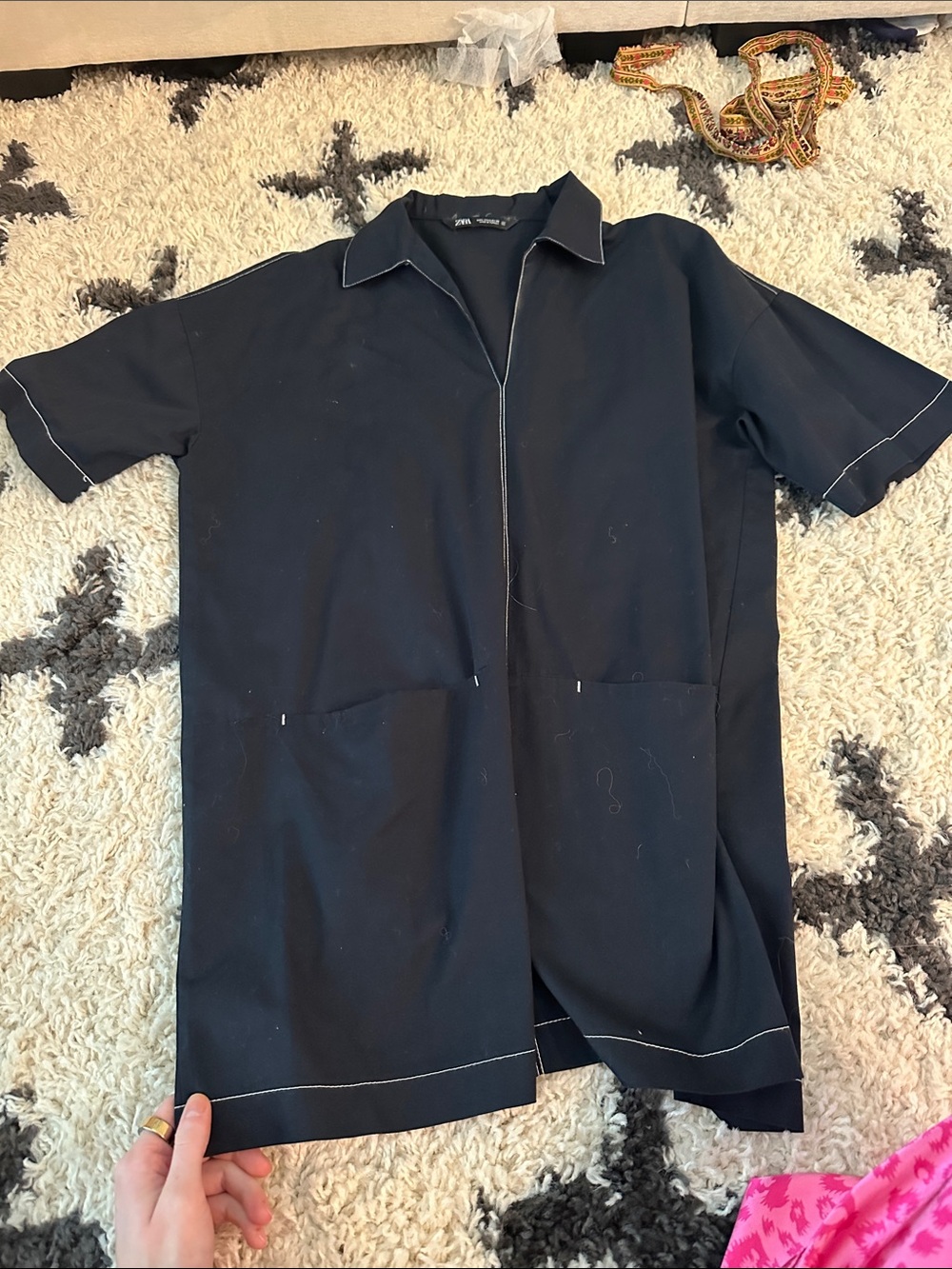 Zara mini dress dark blue color